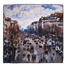 خستہ حال آئل پینٹ ریشمی سکارف