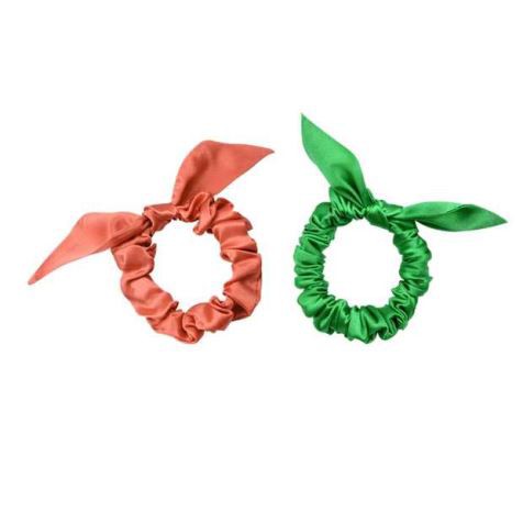 خرگوش کے کان کے ساتھ ریشم کی اسکرینچیاں